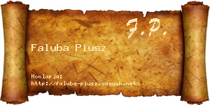 Faluba Piusz névjegykártya